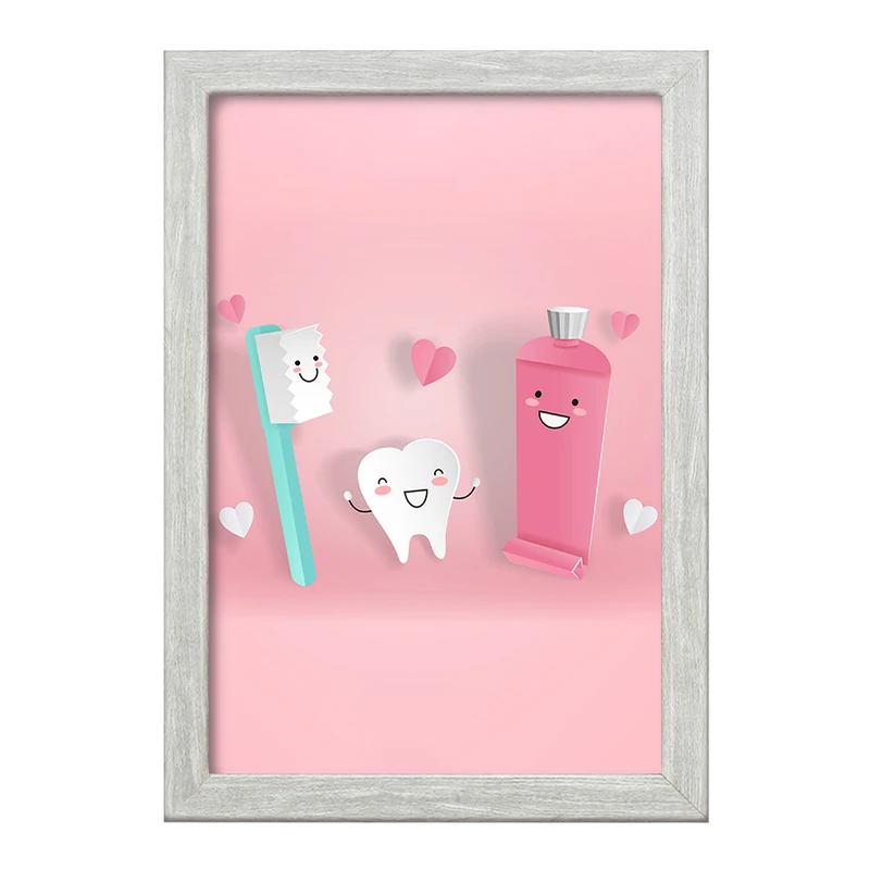 تابلو خندالو طرح دندان و دندان پزشکی کودکانه کد 36720
