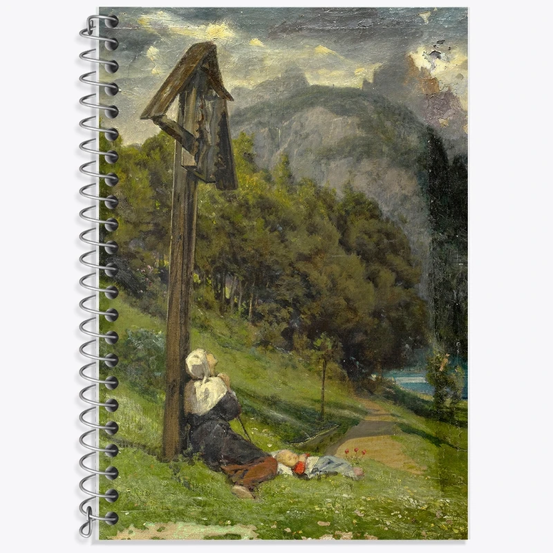 دفتر لغت 50 برگ خندالو طرح نقاشی آرولید اثر ارنست استوکلبرگ کد F12477