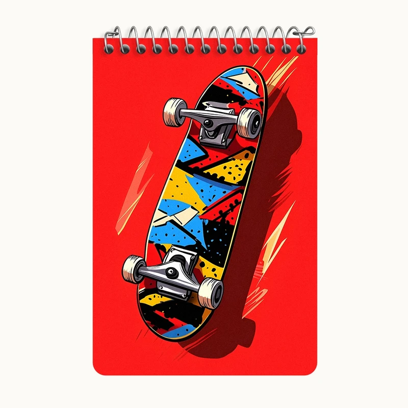 دفتر یادداشت 50 برگ خندالو طرح اسکیت برد کد F10627