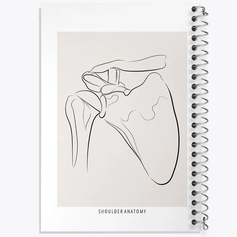 دفتر شطرنجی 50 برگ خندالو طرح آناتومی شانه (Shoulder Anatomy) کد F13915