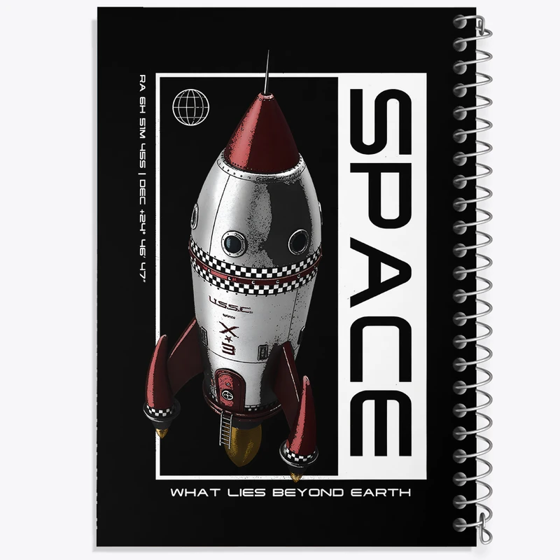 دفتر مشق 100 برگ خندالو طرح فضایی کد F11059