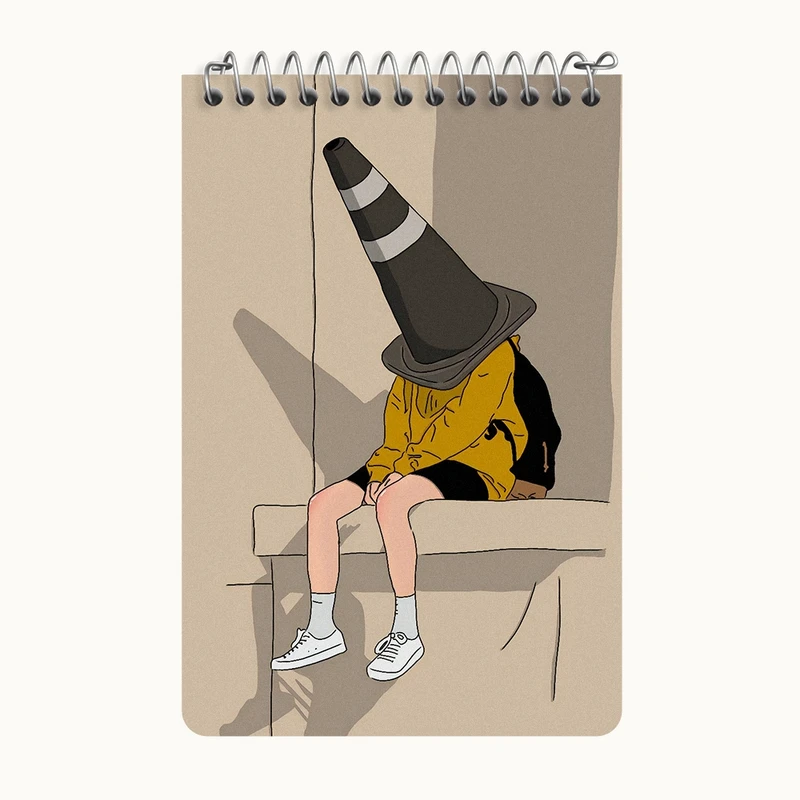 دفتر یادداشت 50 برگ خندالو طرح پسرانه مینیمال کد F3243