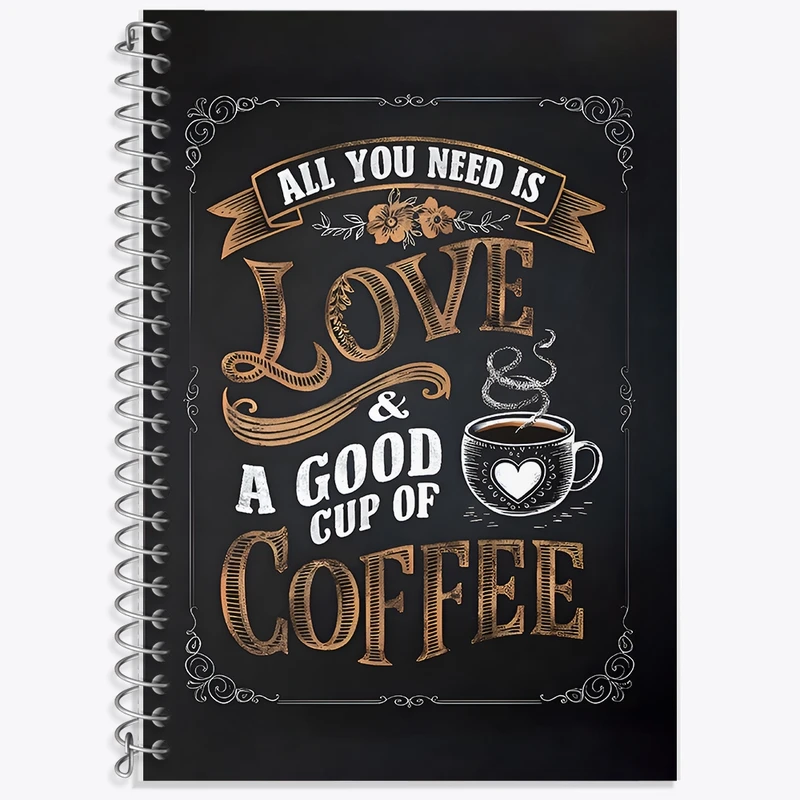 دفتر لغت 50 برگ خندالو طرح قهوه (COFFEE) کد F12727