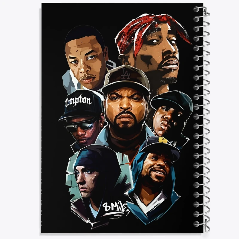 دفتر شطرنجی 50 برگ خندالو طرح رپرهای معروف کد F4631