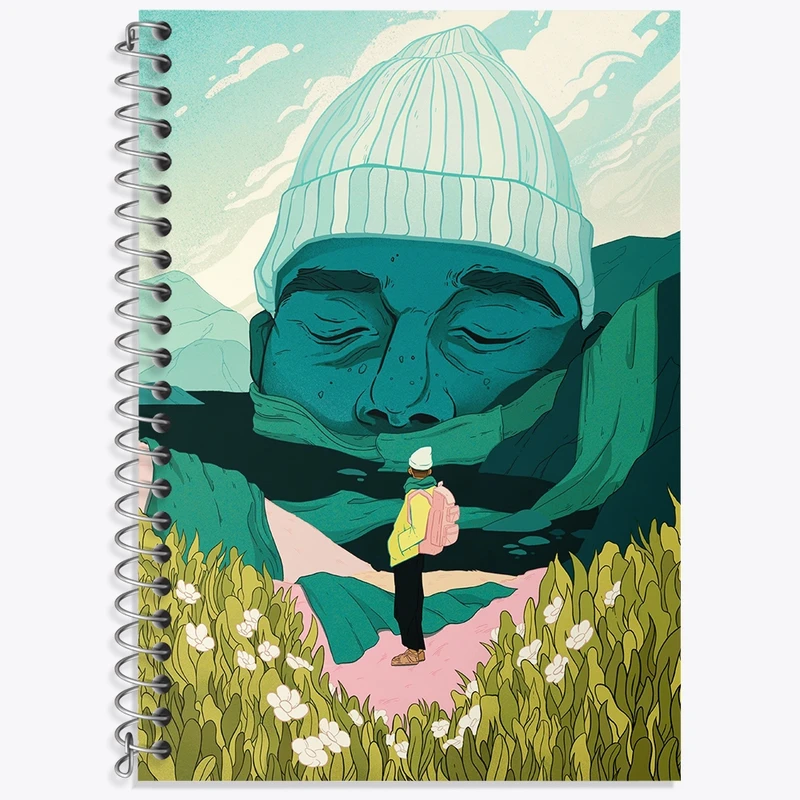 دفتر زبان 50 برگ خندالو مدل سه خط طرح فانتزی کد N8420