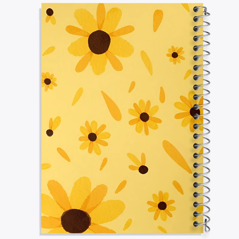 دفتر نقاشی 50 برگ خندالو طرح گل گلی زرد کد F3701