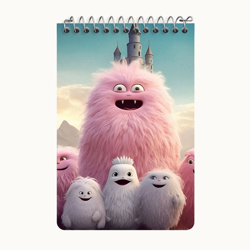 دفتر یادداشت 50 برگ خندالو طرح هیولاهای بامزه کد F10852