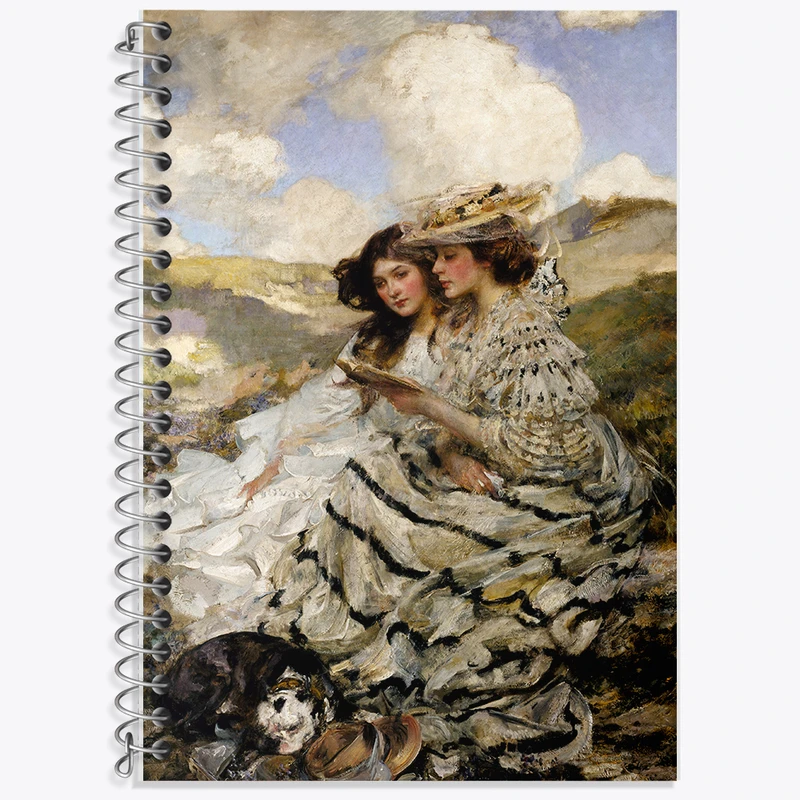 دفتر نت موسیقی 50 برگ خندالو طرح نقاشی در تپه های شنی اثر جیمز جبوسا شانون کد F12484