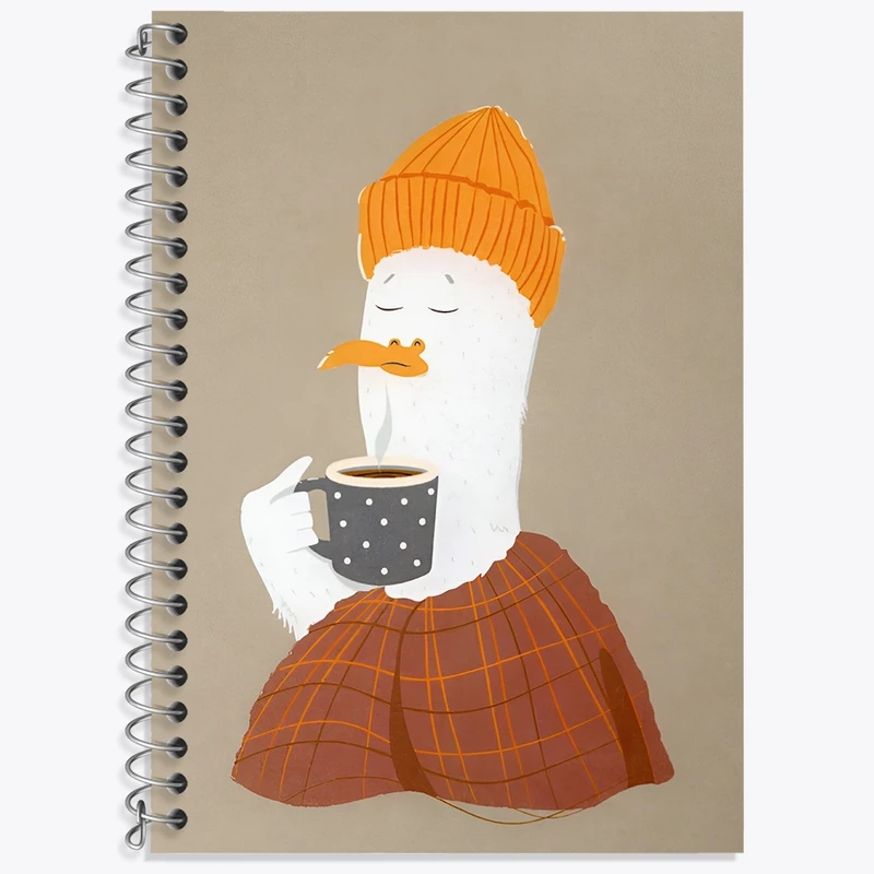 دفتر لغت 50 برگ خندالو طرح مرغ دریایی کد N6375