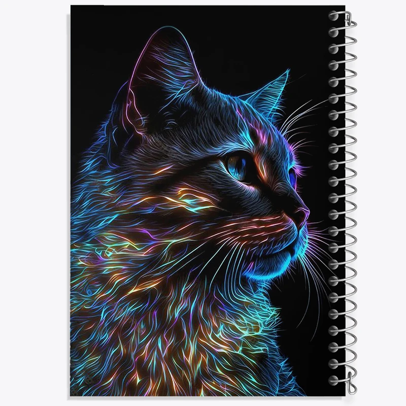 دفتر مشق 100 برگ خندالو طرح گربه (Cat) کد F2945