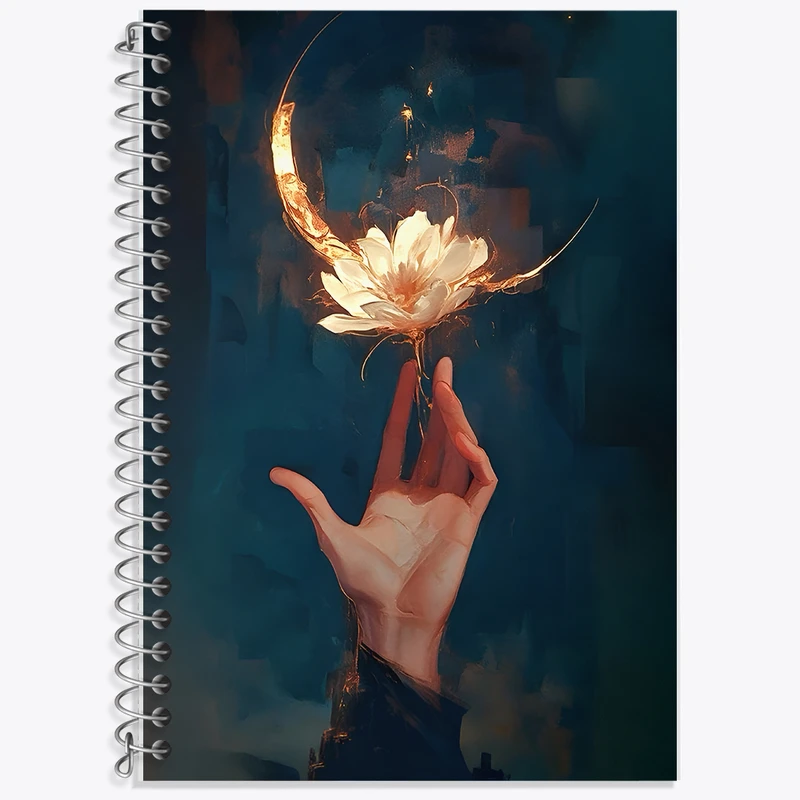 دفتر نت موسیقی 50 برگ خندالو طرح دست و گل کد F11077