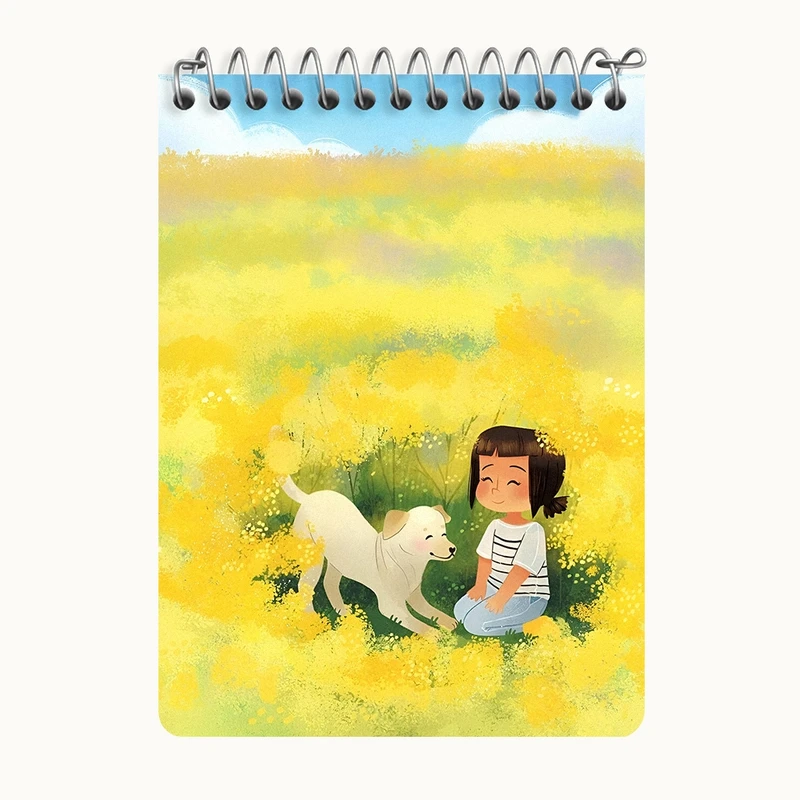 دفتر یادداشت 50 برگ خندالو طرح دخترانه کیوت کد N7436