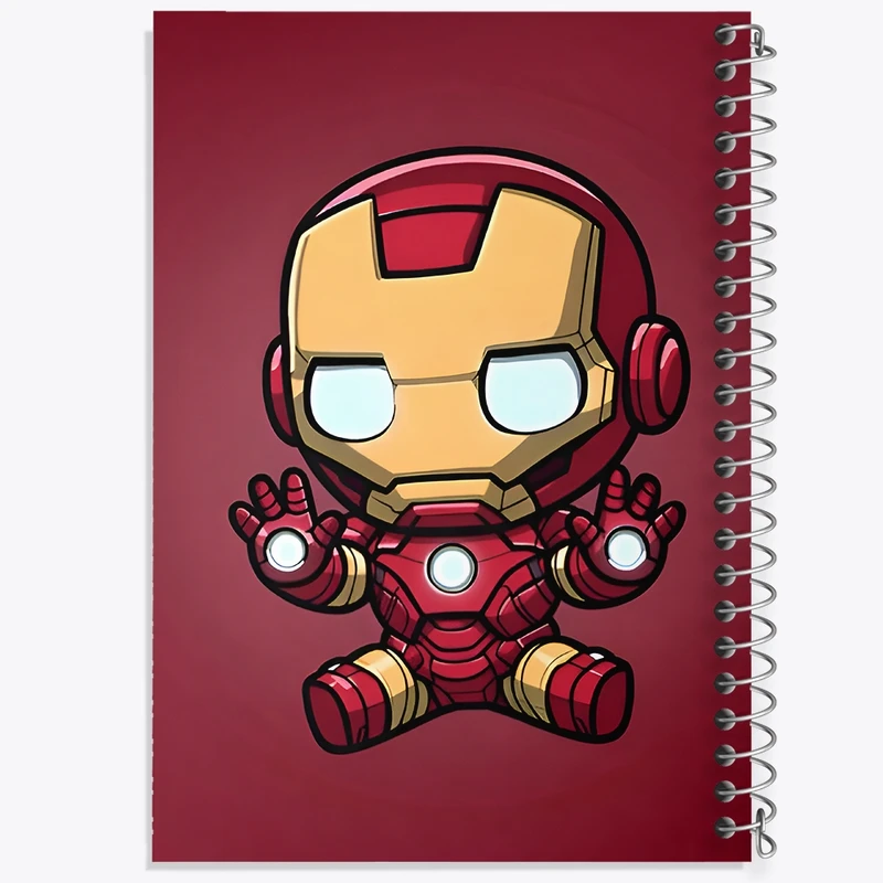 دفتر ژورنال نویسی 50 برگ خندالو مدل نقطه ای طرح مرد آهنی مارول (Marvel) کد F9419