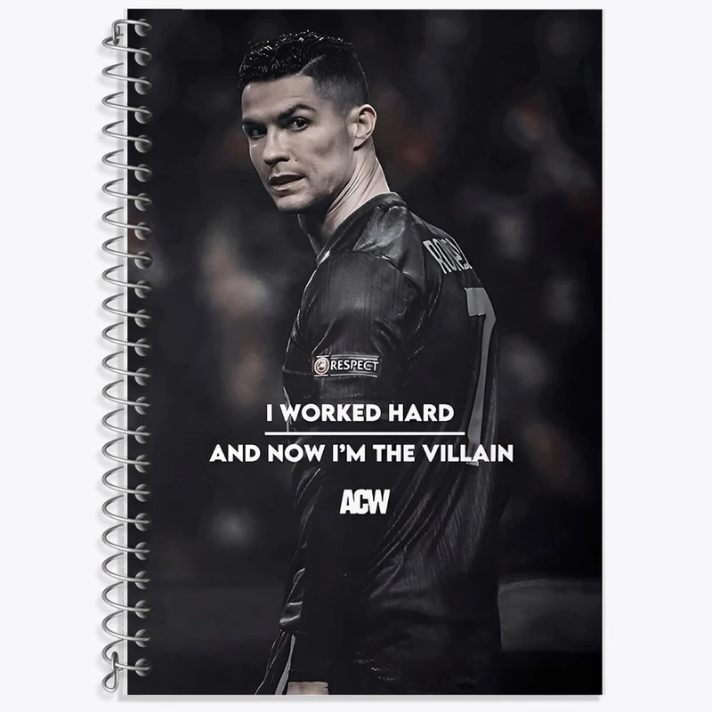 دفتر زبان 50 برگ خندالو مدل سه خط طرح کریستیانو رونالدو کد F14261