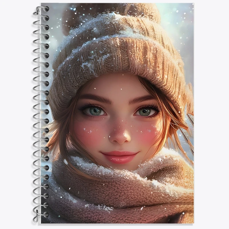 دفتر زبان 50 برگ خندالو مدل سه خط طرح دخترانه کد F9872