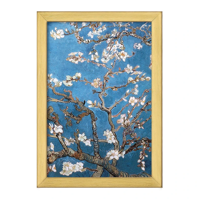 تابلو خندالو طرح نقاشی شکوفه های بادام اثر ونسان ونگوگ کد 25463