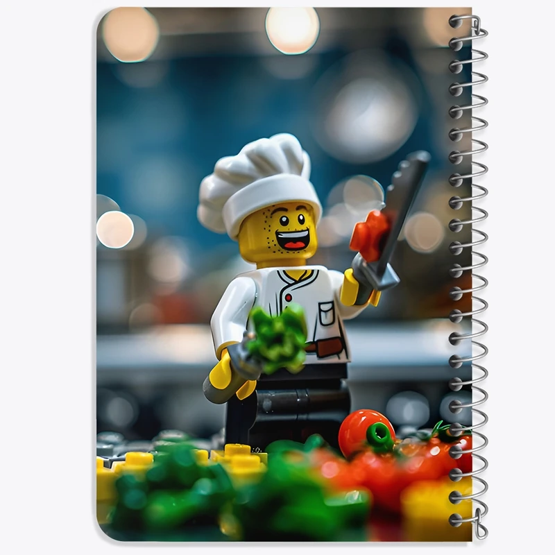 دفتر یادداشت 50 برگ خندالو طرح لگو آشپز (Lego) کد F6548