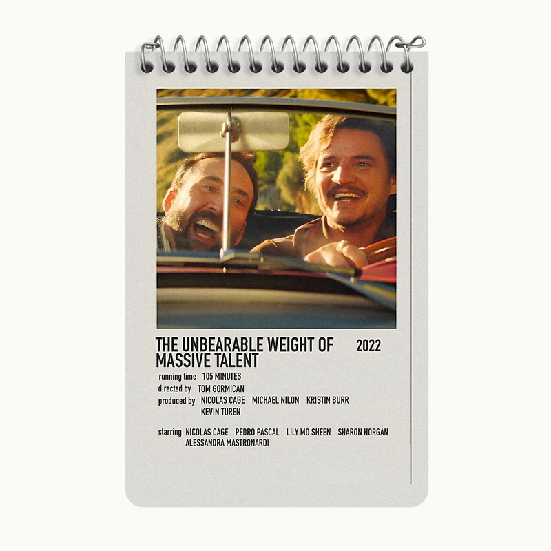 دفتر یادداشت 50 برگ خندالو طرح The Unbearable Weight of Massive Talent کد F13286