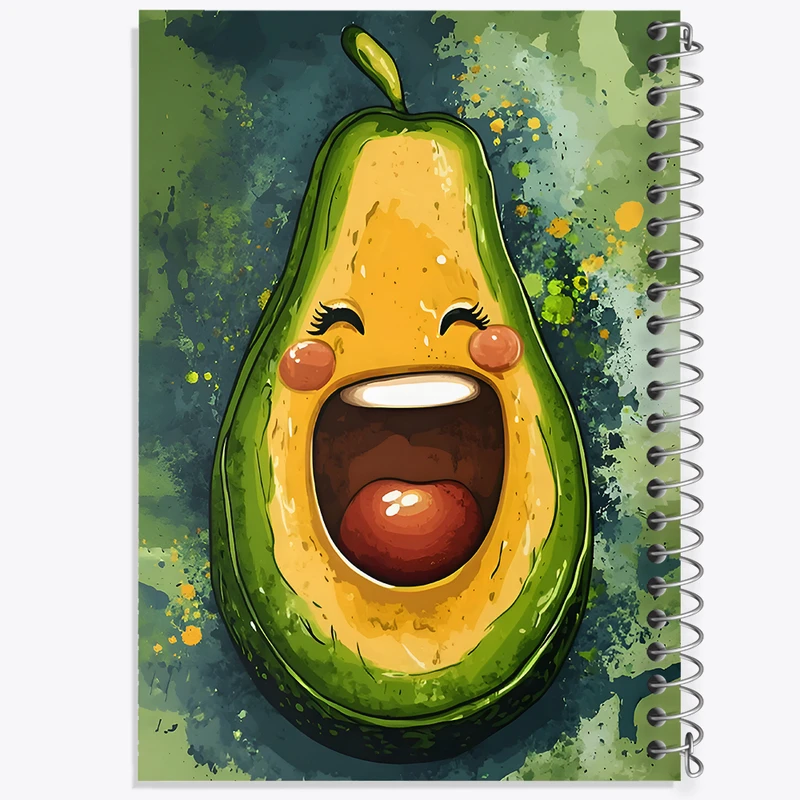 دفتر مشق 50 برگ خندالو طرح آووکادو بامزه کد F9856