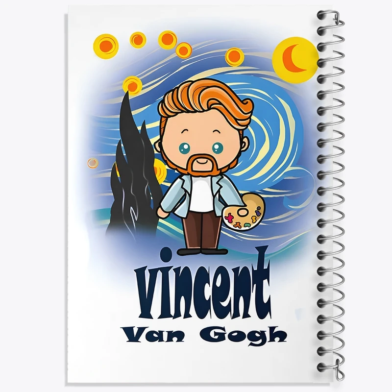 دفتر لیست خرید 50 برگ خندالو طرح ونسان ونگوگ کد F12694