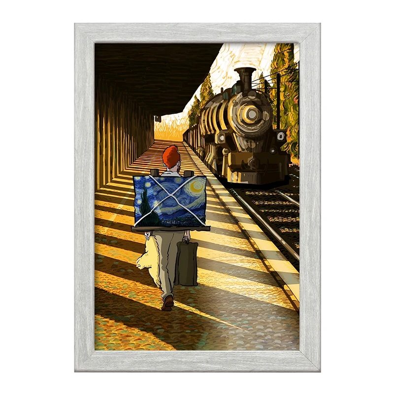 تابلو خندالو طرح ونسان ونگوگ کد F5071