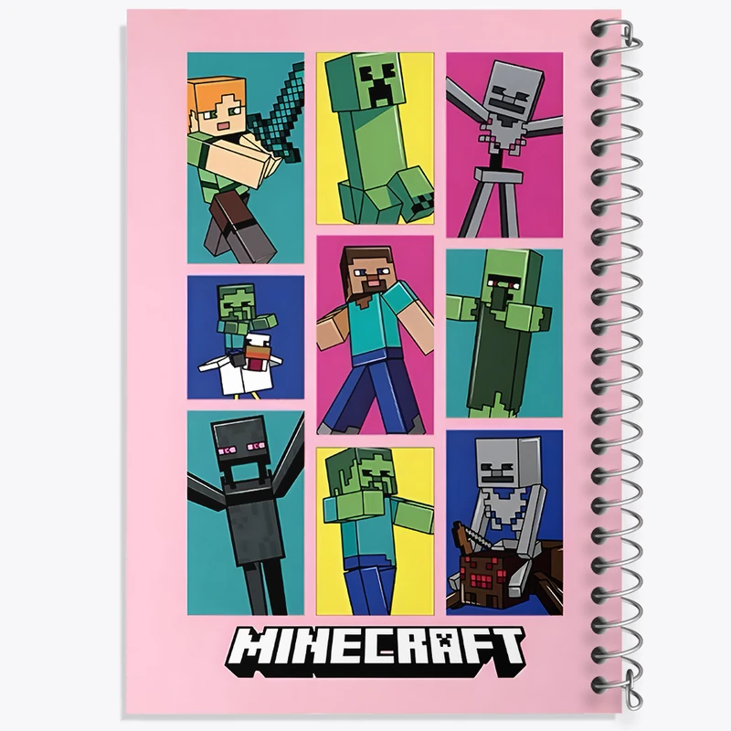 دفتر مشق 50 برگ خندالو طرح ماینکرافت (Minecraft) کد F4289