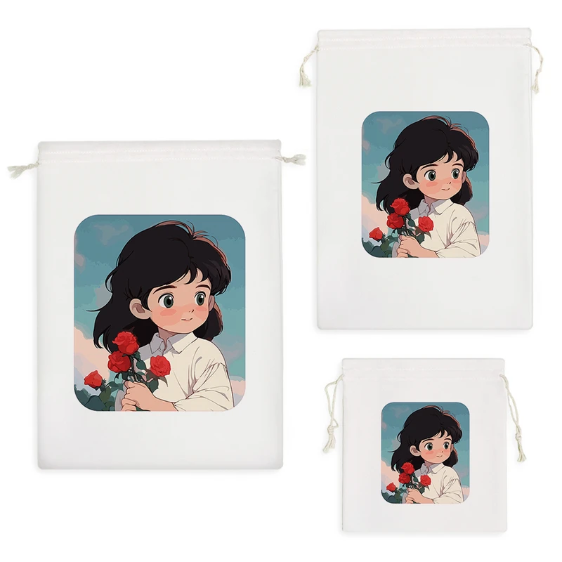 نظم دهنده خندالو مدل دختر بچه و گل قرمز کد 8269 مجموعه 3 عددی