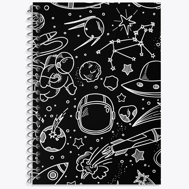 دفتر نت موسیقی 50 برگ خندالو طرح فضایی کد N7698