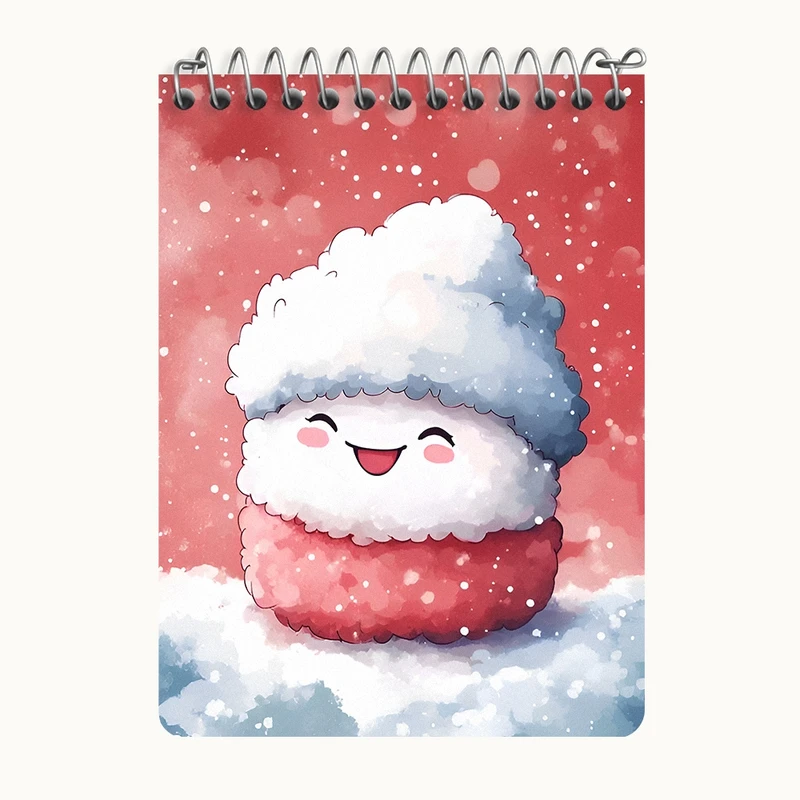 دفتر یادداشت 50 برگ خندالو طرح آدم برفی بامزه کد N7035