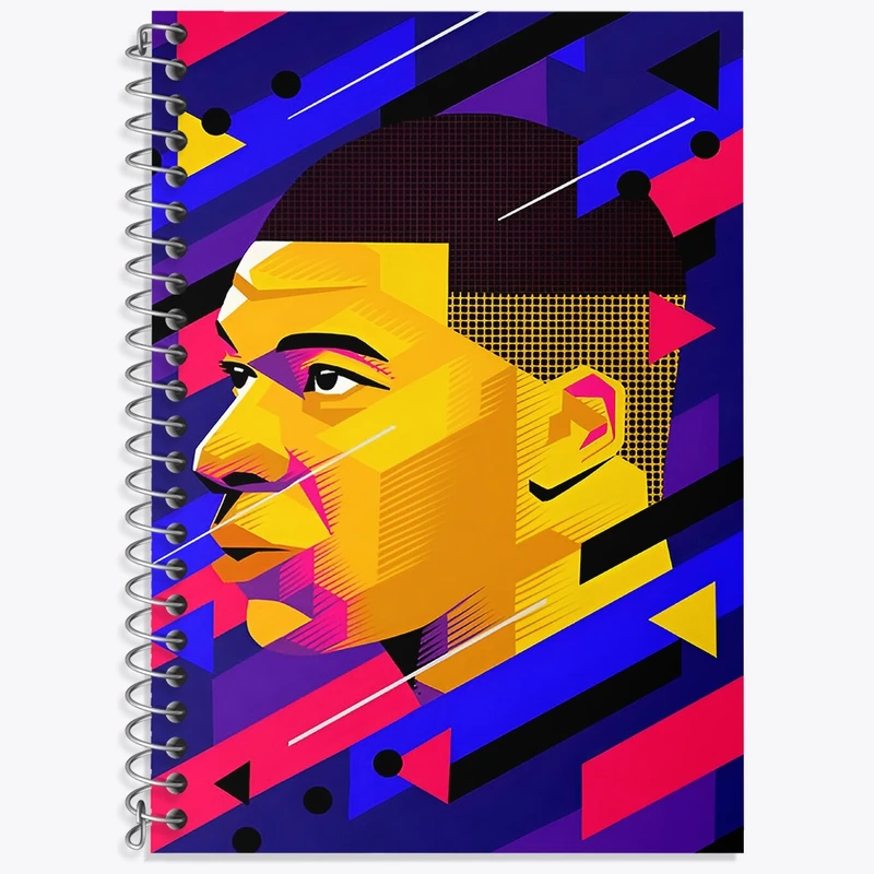 دفتر لغت 50 برگ خندالو طرح کیلیان امباپه کد F4615