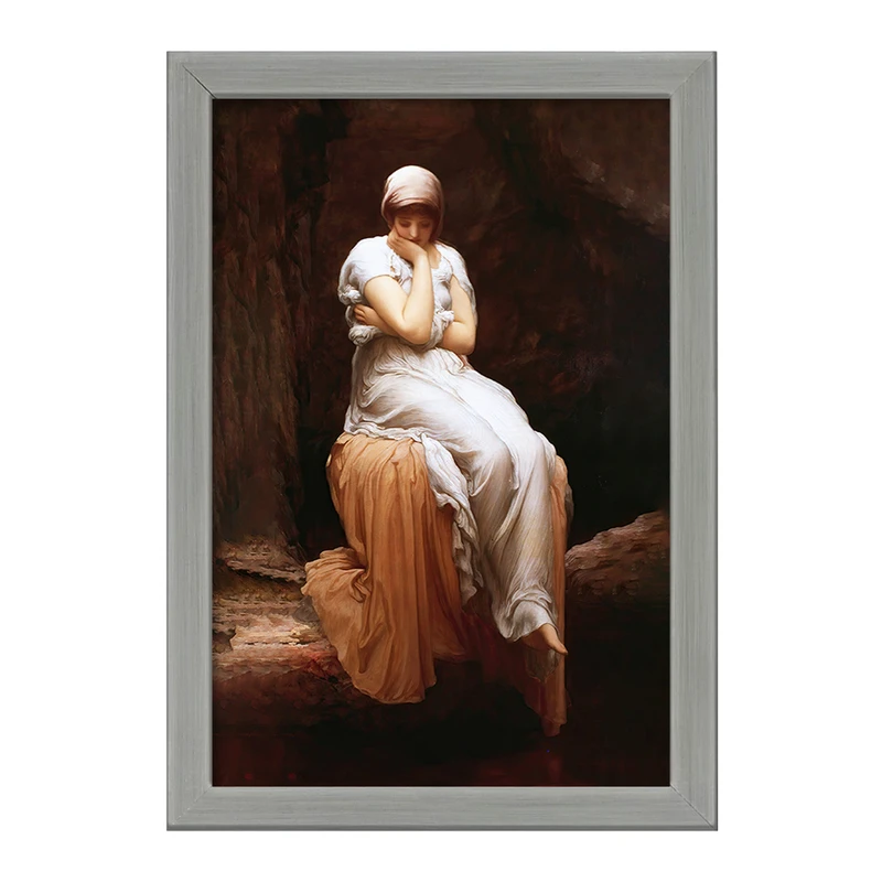 تابلو خندالو طرح نقاشی تنهایی اثر فردریک لیتون کد F12264