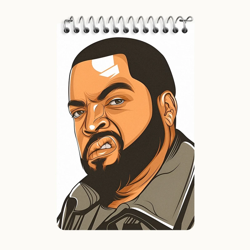 دفتر یادداشت 50 برگ خندالو طرح آیس کیوب (Ice Cube) کد F10225