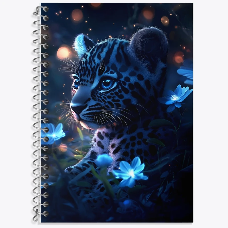 دفتر لغت 50 برگ خندالو طرح پلنگ کد F9923