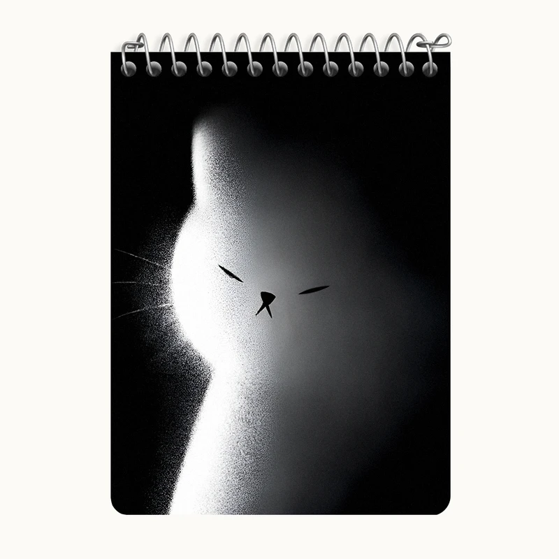 دفتر یادداشت 50 برگ خندالو طرح گربه در سایه کد N6259