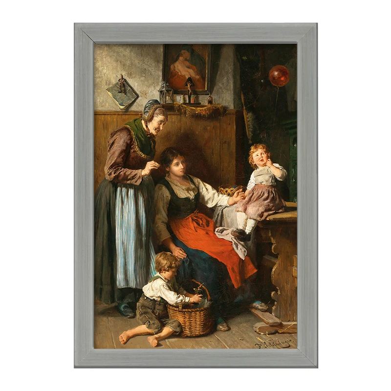 تابلو خندالو طرح نقاشی بالون قرمز اثر فلیکس شلزینگر کد F12305