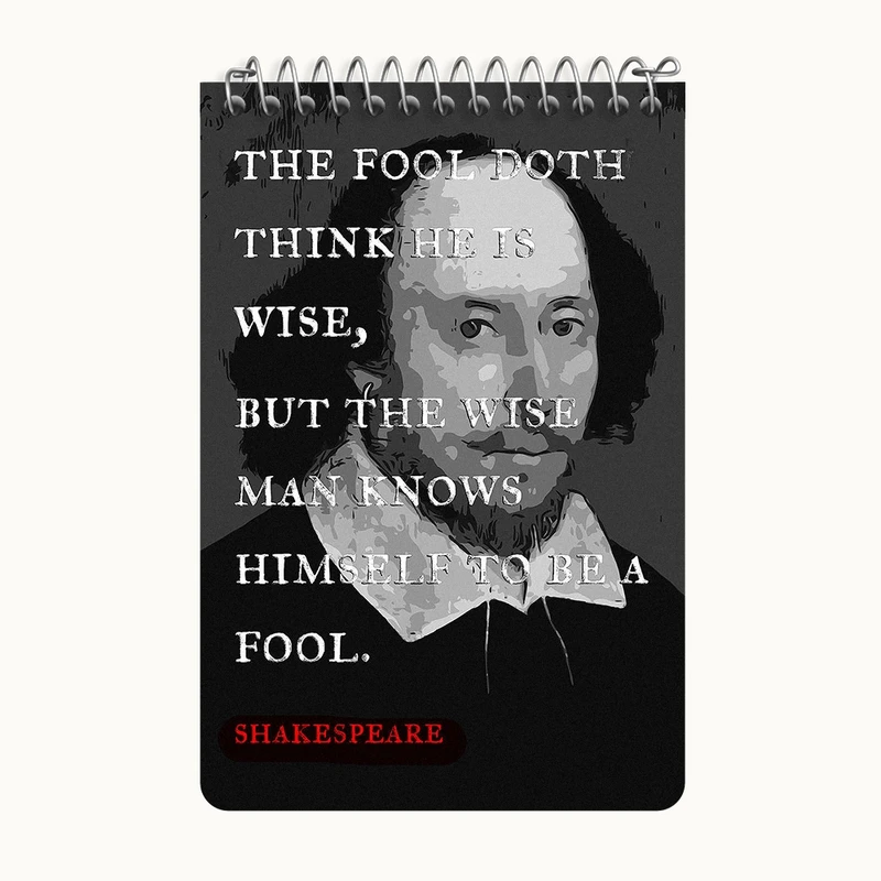 دفتر یادداشت 50 برگ خندالو طرح شکسپیر (Shakespeare) کد F14055