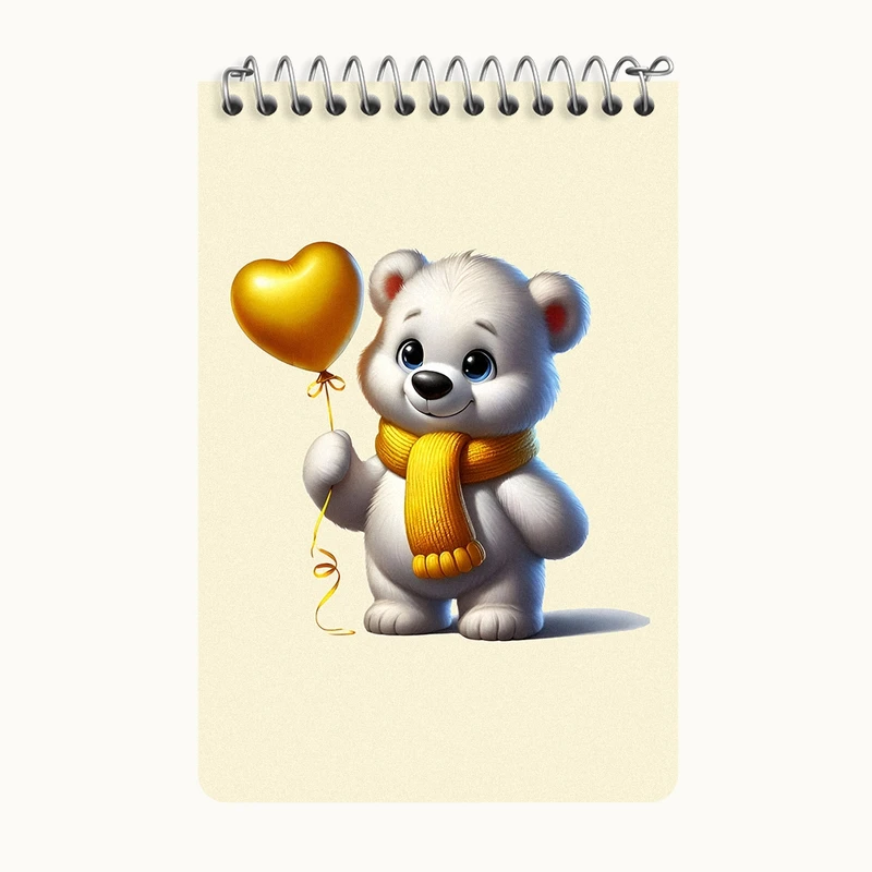 دفتر یادداشت 50 برگ خندالو طرح خرس بامزه کد F8402