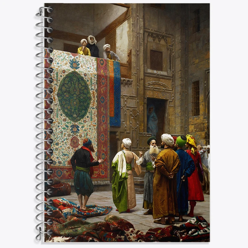 دفتر نت موسیقی 50 برگ خندالو طرح نقاشی تاجر فرش اثر ژان لئون ژروم کد F12156