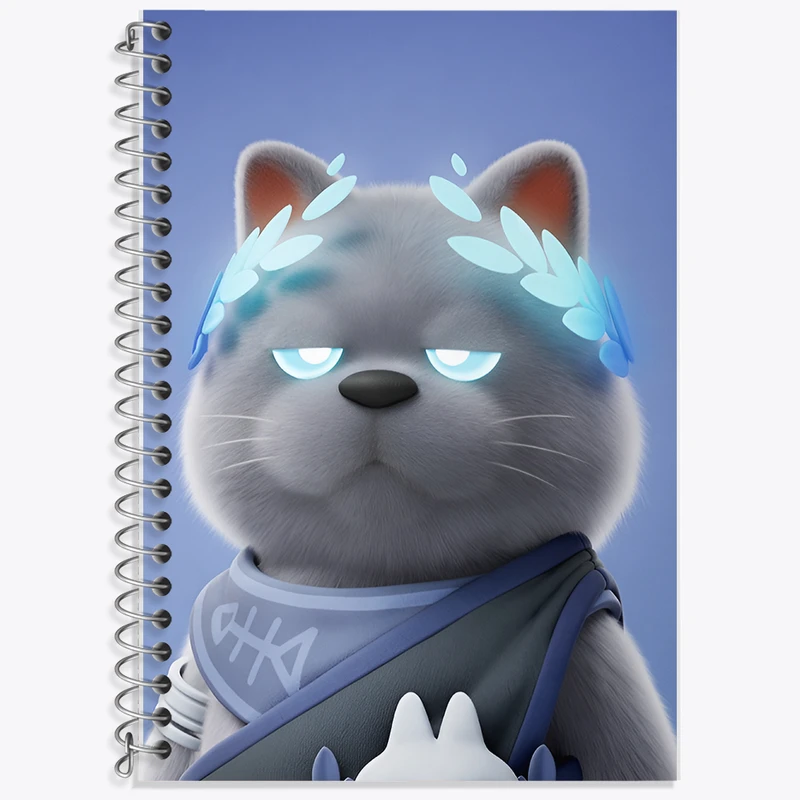 دفتر زبان دوخط 50 برگ خندالو طرح گربه کد F10060