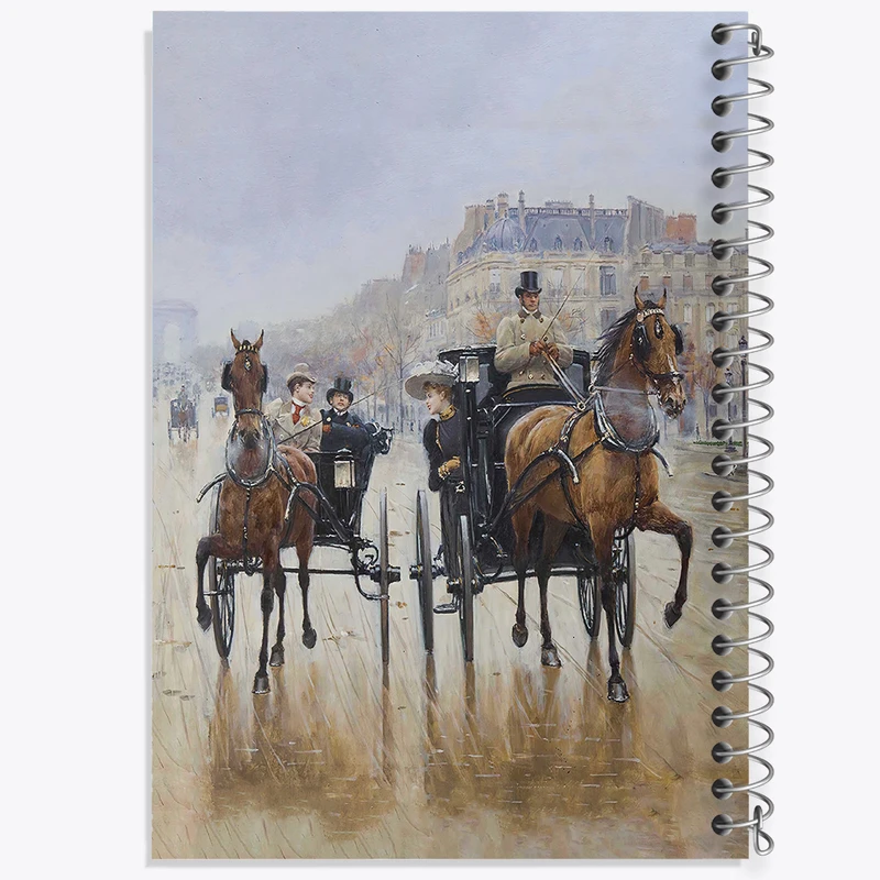 دفتر نقاشی 50 برگ خندالو طرح نقاشی دورگرد شانزلیزه اثر ژان برو کد F12345