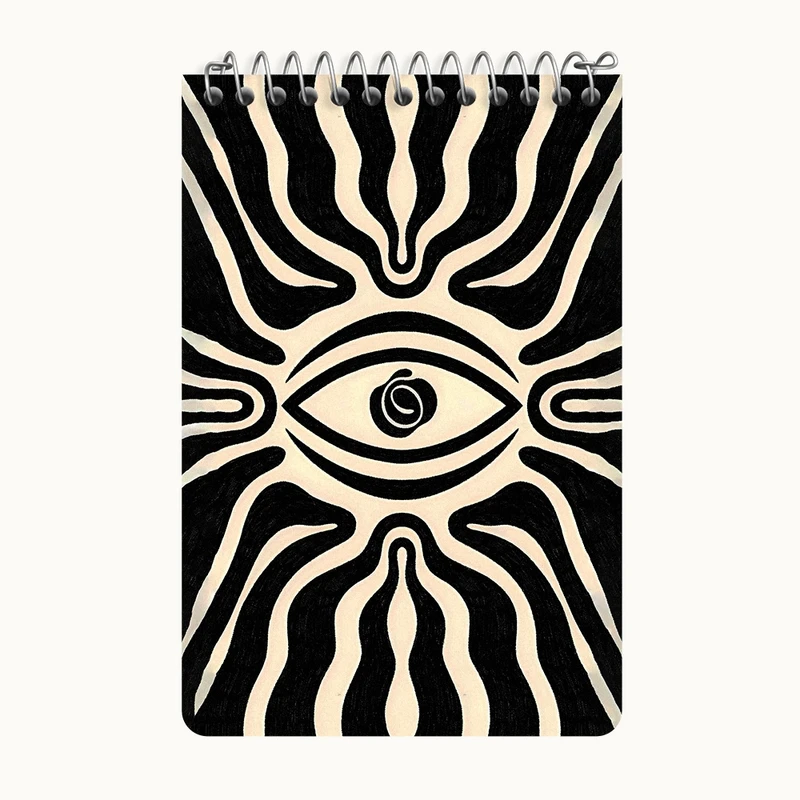 دفتر یادداشت 50 برگ خندالو طرح انتزاعی کد F10114