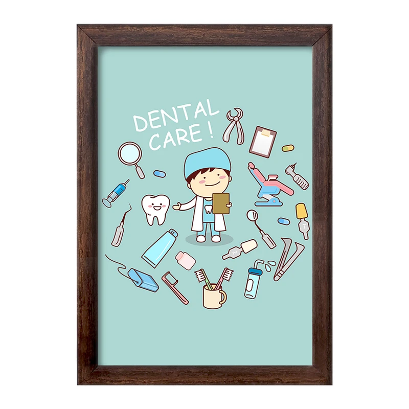 تابلو خندالو طرح دندان و دندان پزشکی کودکانه کد 36691
