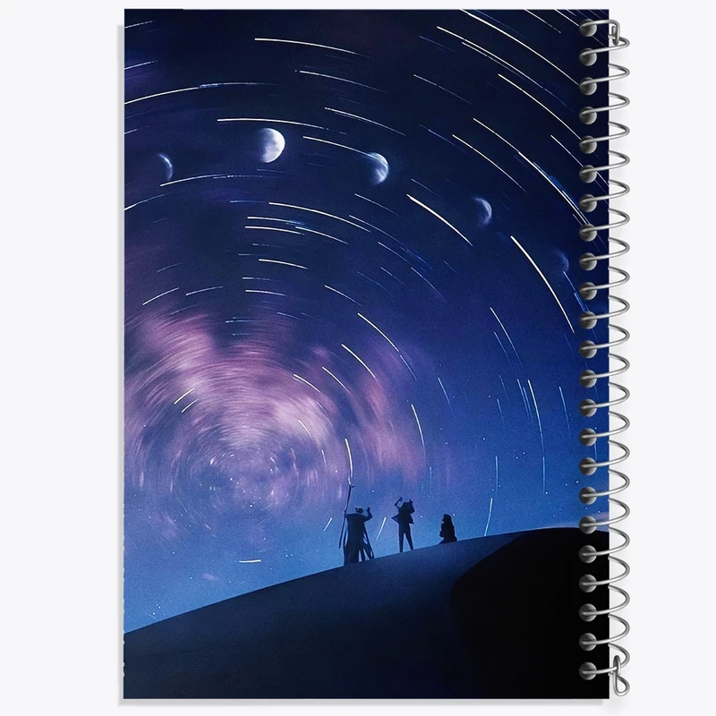 دفتر شطرنجی 50 برگ خندالو طرح آسمان شب کد F10763