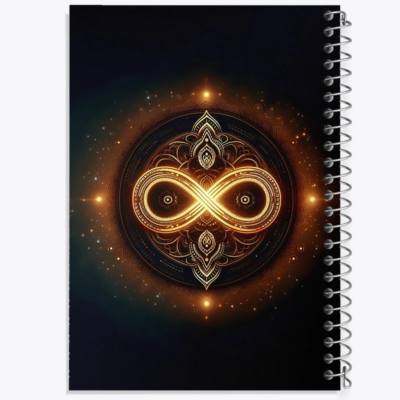 دفتر ژورنال نویسی 50 برگ خندالو مدل نقطه ای طرح علامت بی نهایت کد F10609