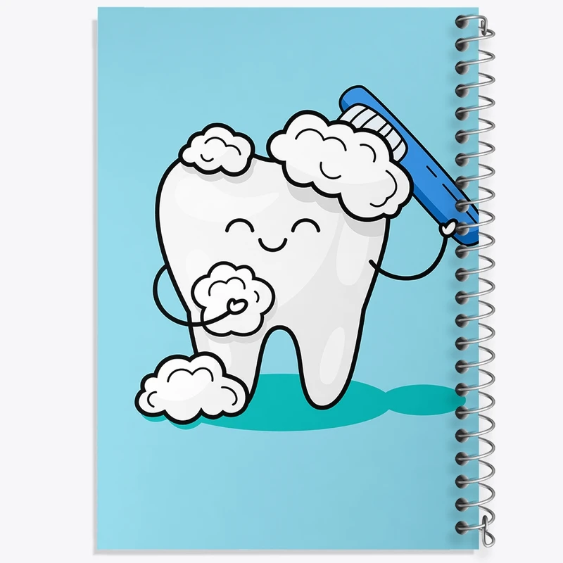 دفتر طراحی 50 برگ خندالو طرح دندان و دندان پزشکی کودکانه کد 36753