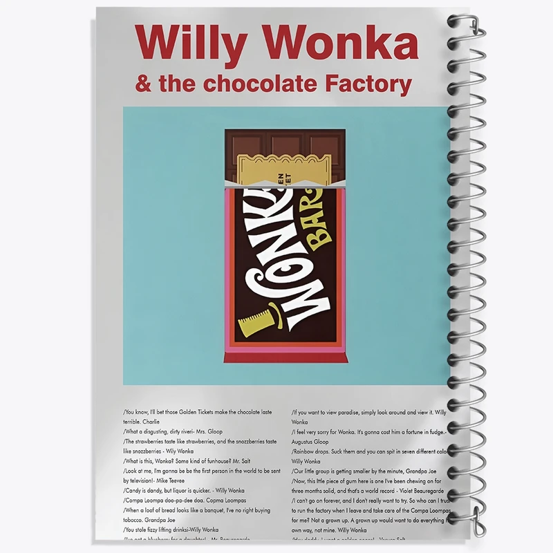 دفتر لیست خرید 50 برگ خندالو طرح ویلی وانکا (Willy Wonka) کد F13815