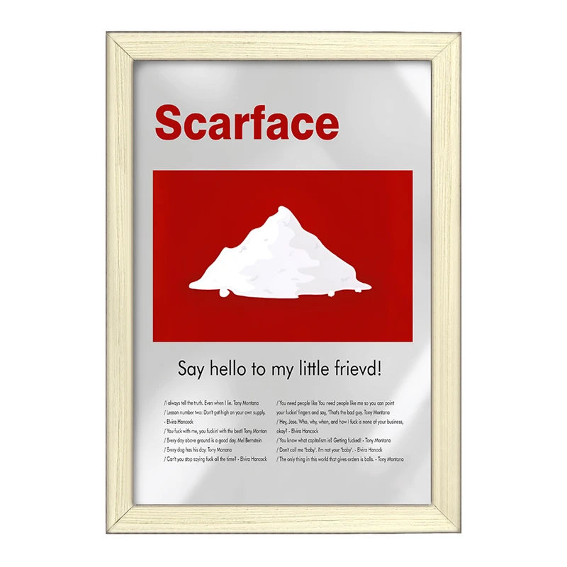 تابلو خندالو طرح صورت زخمی (scarface) کد F13846