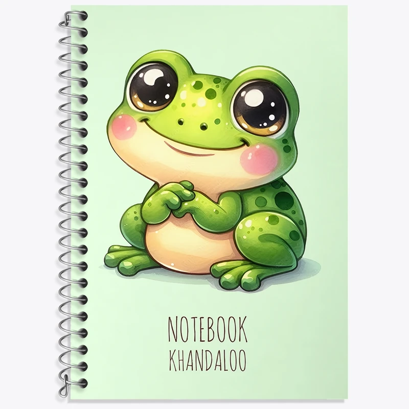 دفتر لغت 50 برگ خندالو طرح قورباغه بامزه (Frog) کد N7785