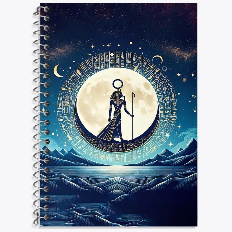 دفتر زبان 50 برگ خندالو مدل سه خط طرح خدای مصر کد F4842