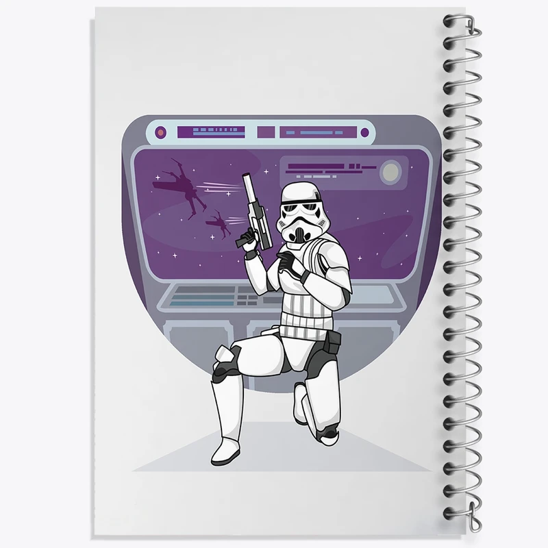 دفتر شطرنجی 50 برگ خندالو طرح جنگ ستارگان کد F3591